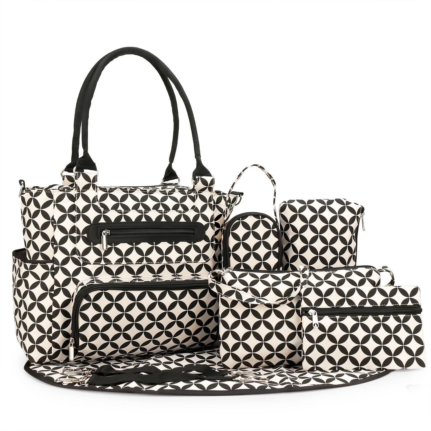 Polyester portable diaper tote bag set 11