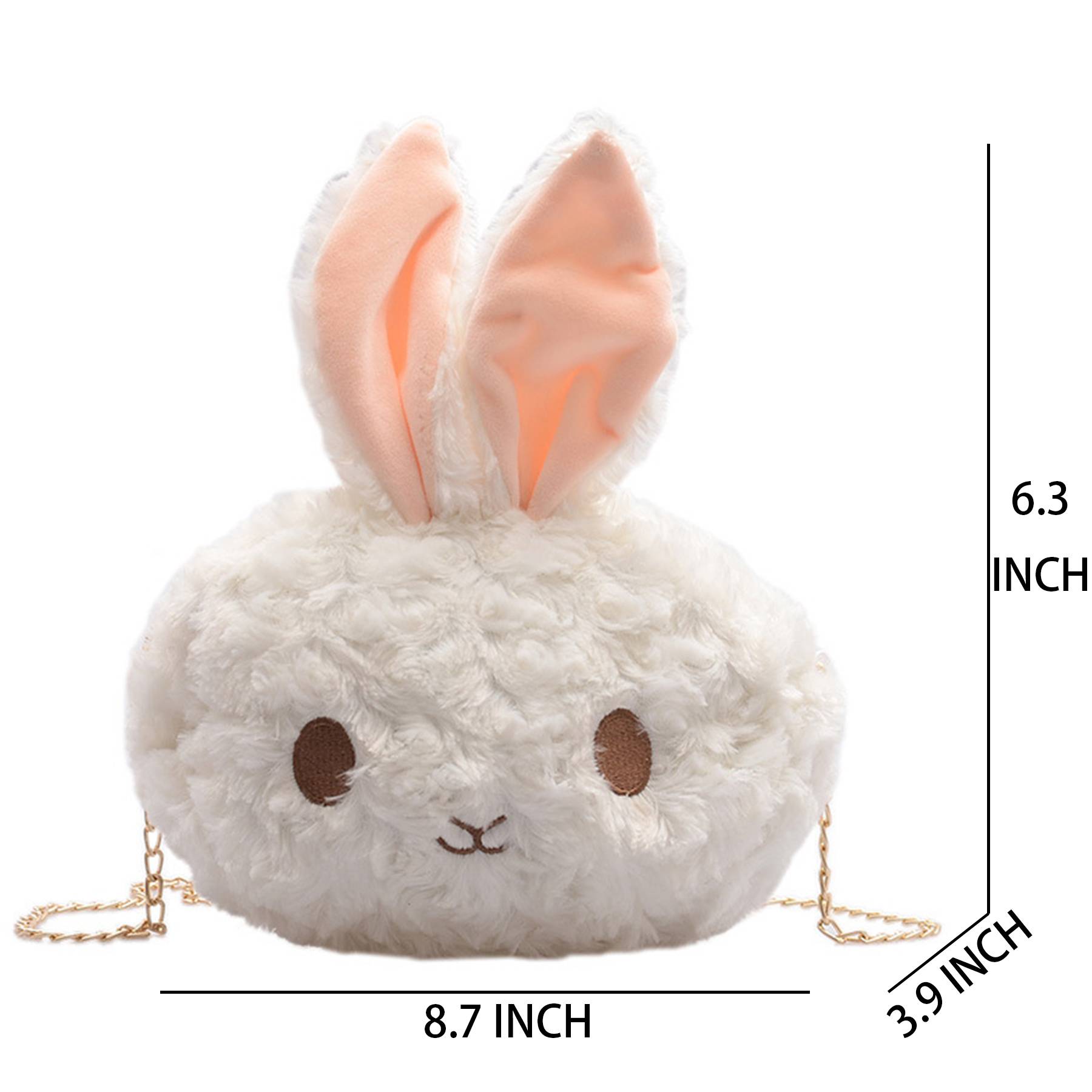 Cotton Cute plush bunny shoulder cross-body bag 4