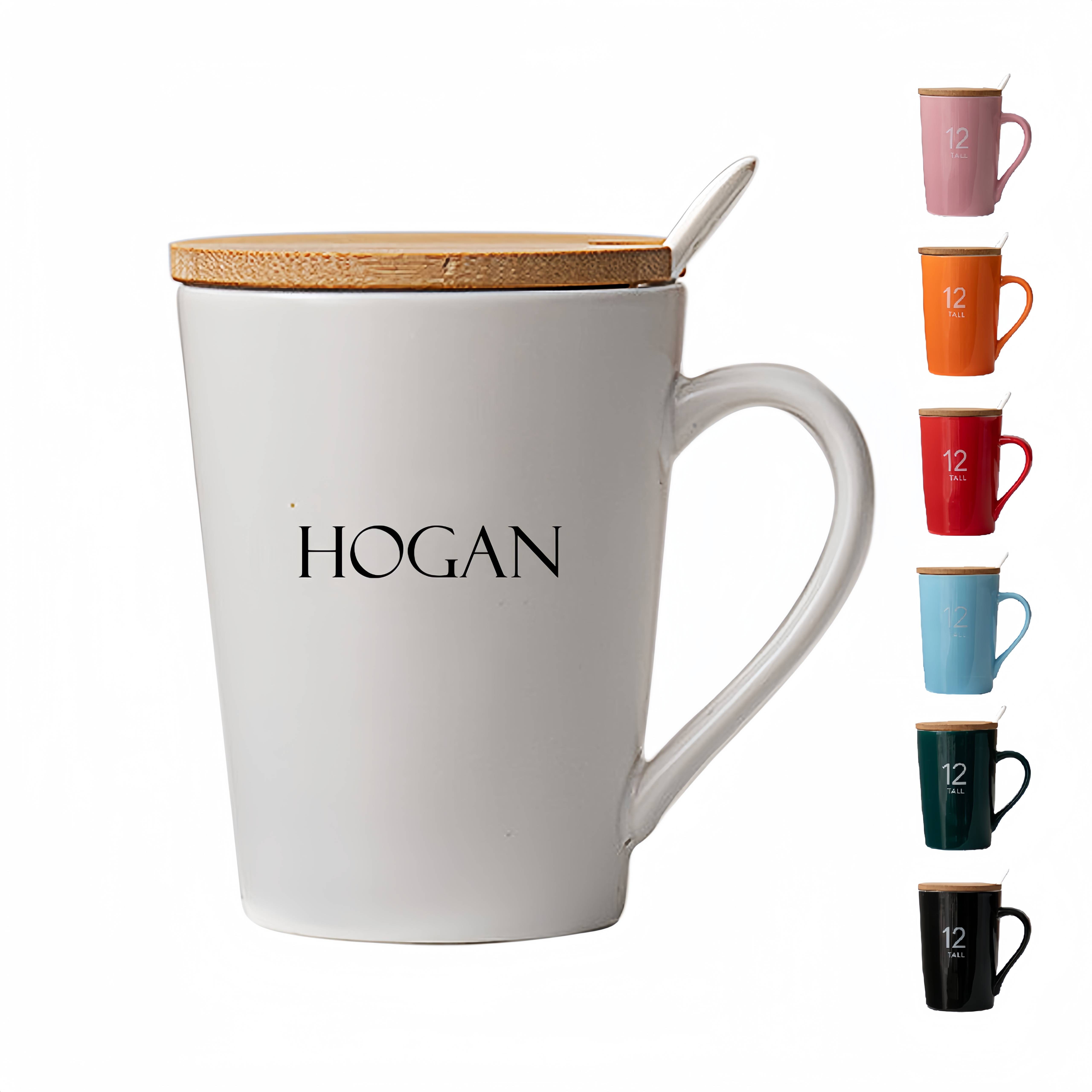 Customized Couple minimalist ceramic mug with lid