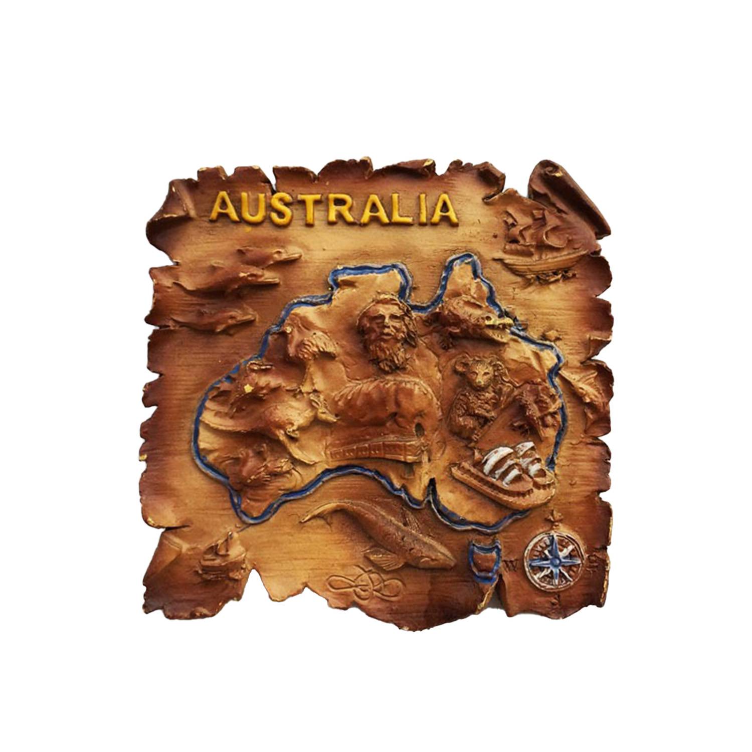 Australia Map Travel Fridge Magnet 3