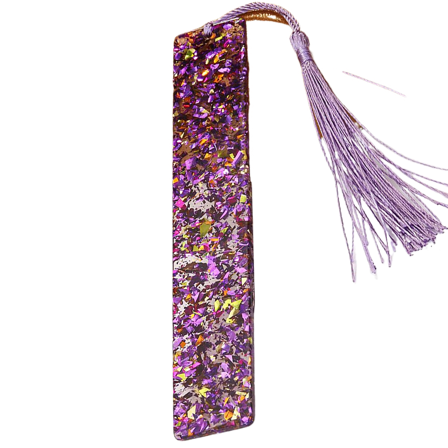 Glitter Rectangle Acrylic Tassel Bookmark 3
