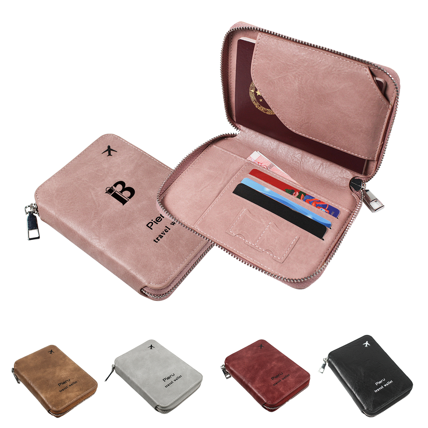 Passport Holder With Zipper