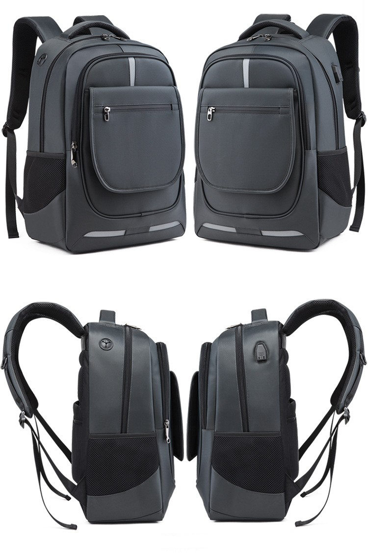 Slim Durable Canvas Laptop Backpack 6