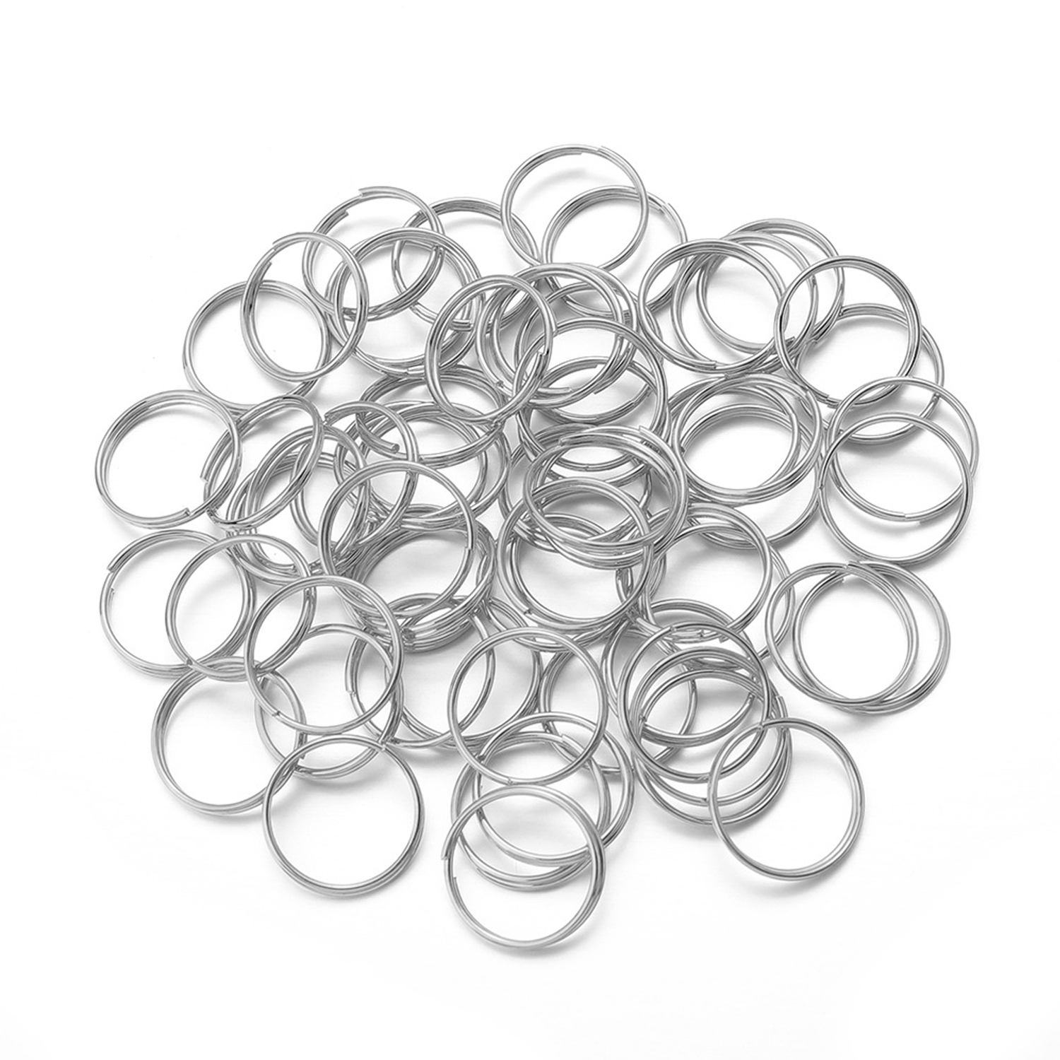 200PCS DIY Double Loop Metal Key Split Rings 9