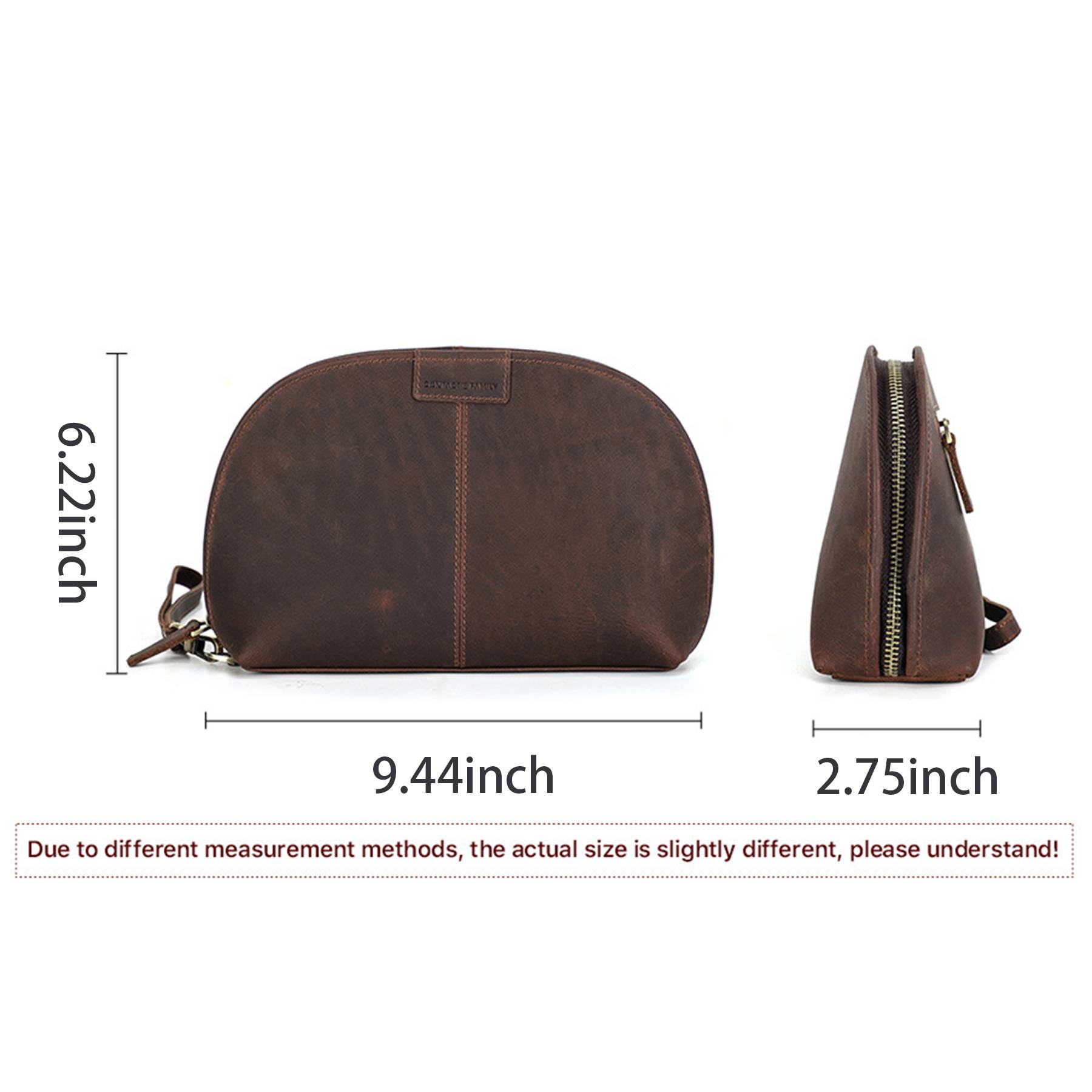 Genuine Leather Wear-resistant meniscus Storage Wallet Men 3