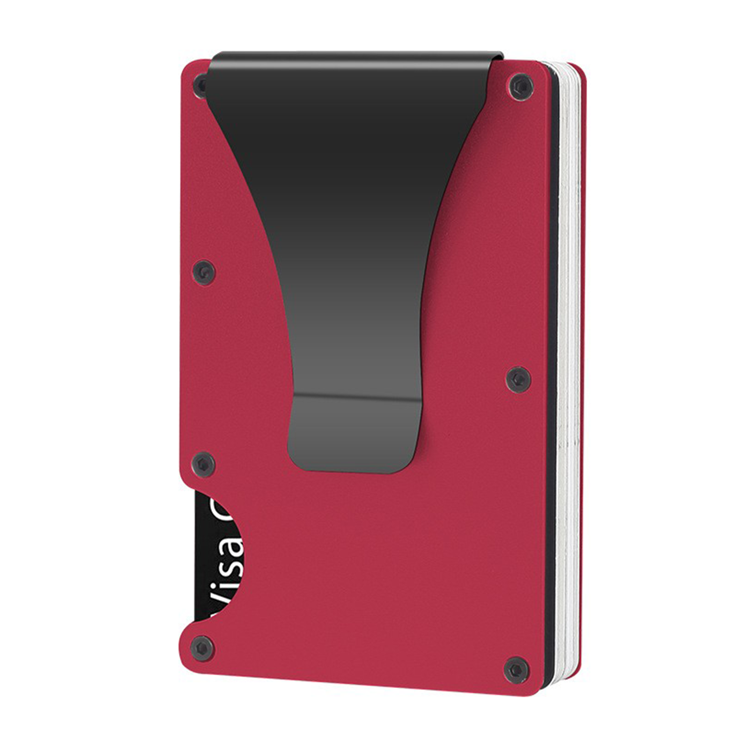 Slim Metal Wallet with Money clip 3