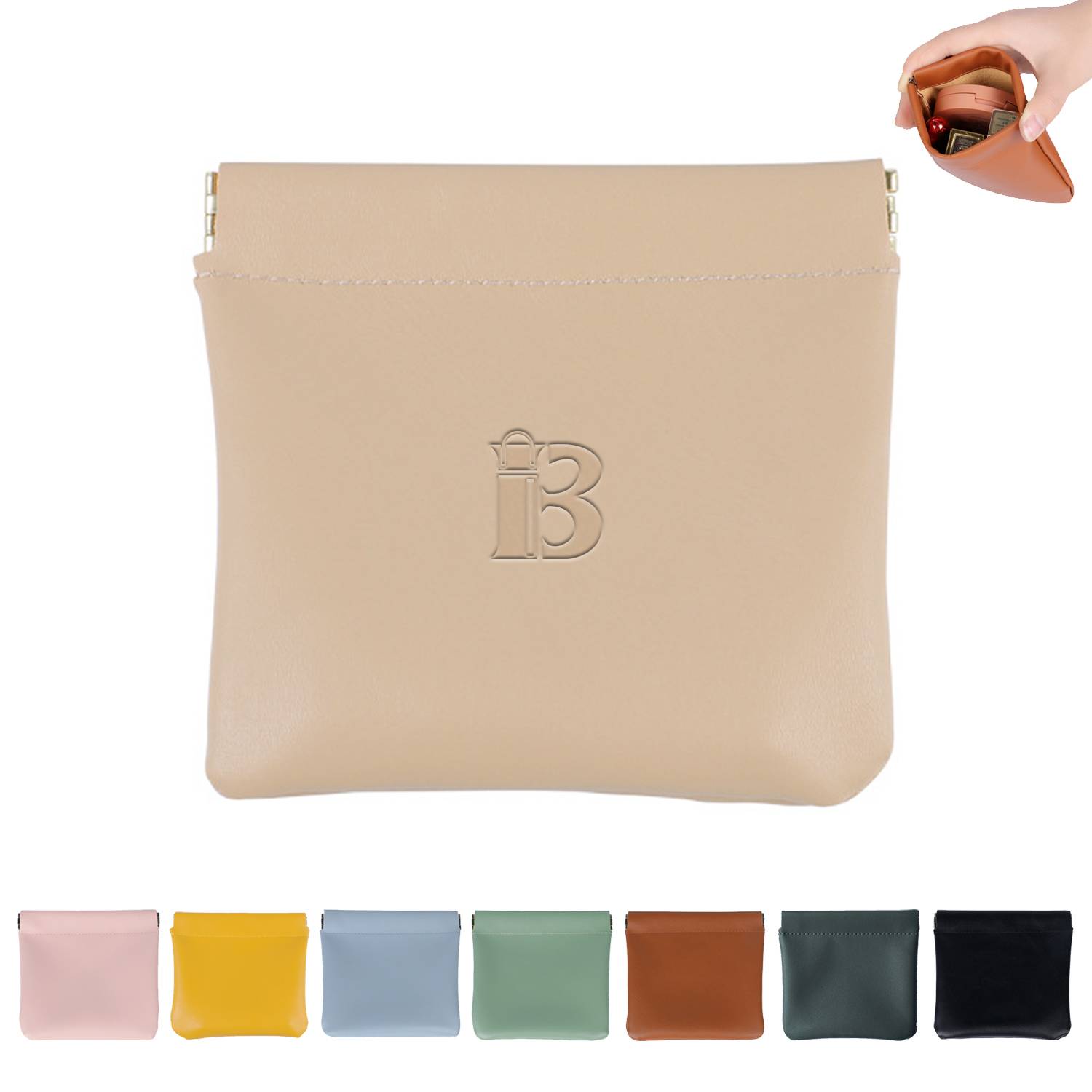 PU Leather Coin Purse Pouch Change Holder