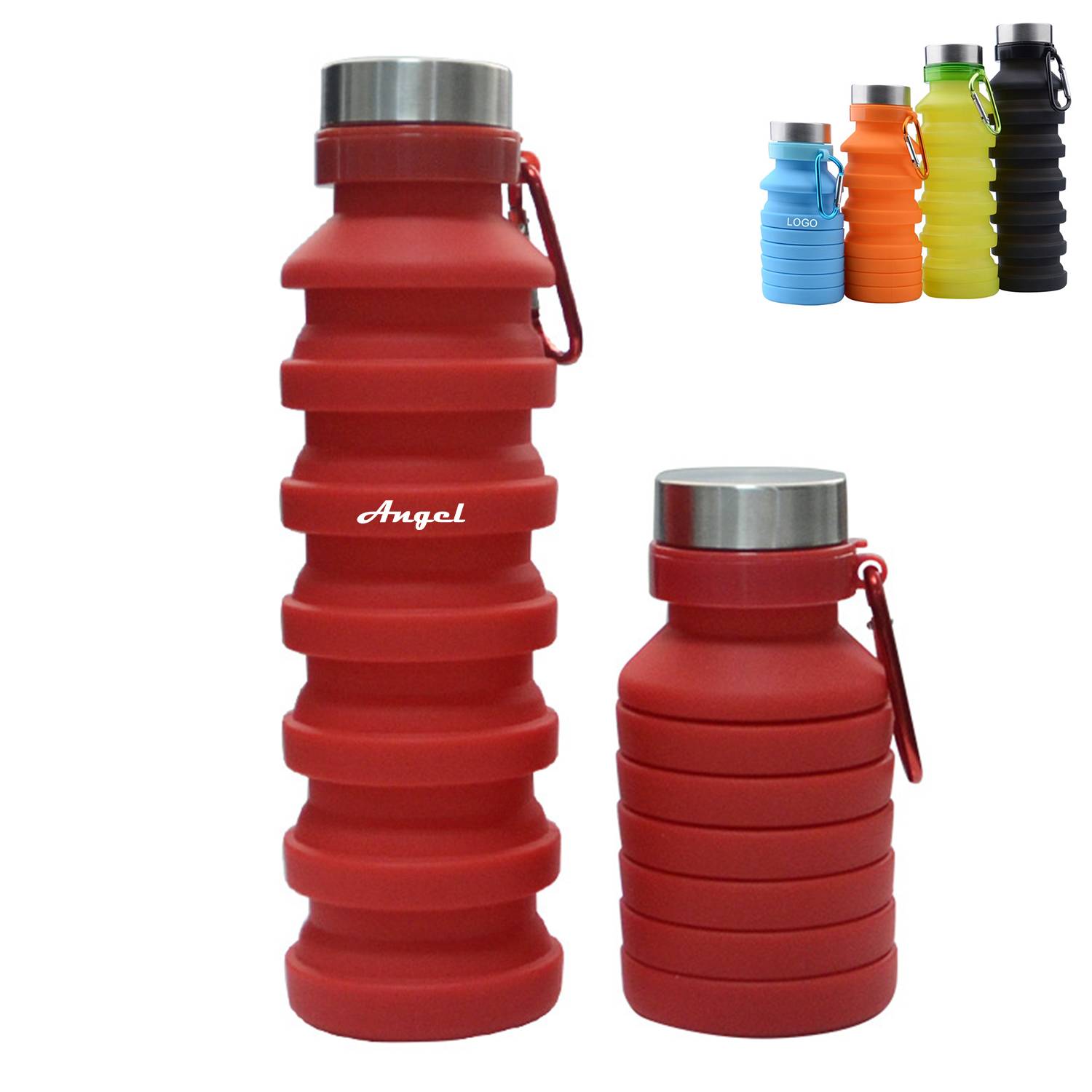 18oz Silicone Collapsible Water Bottle