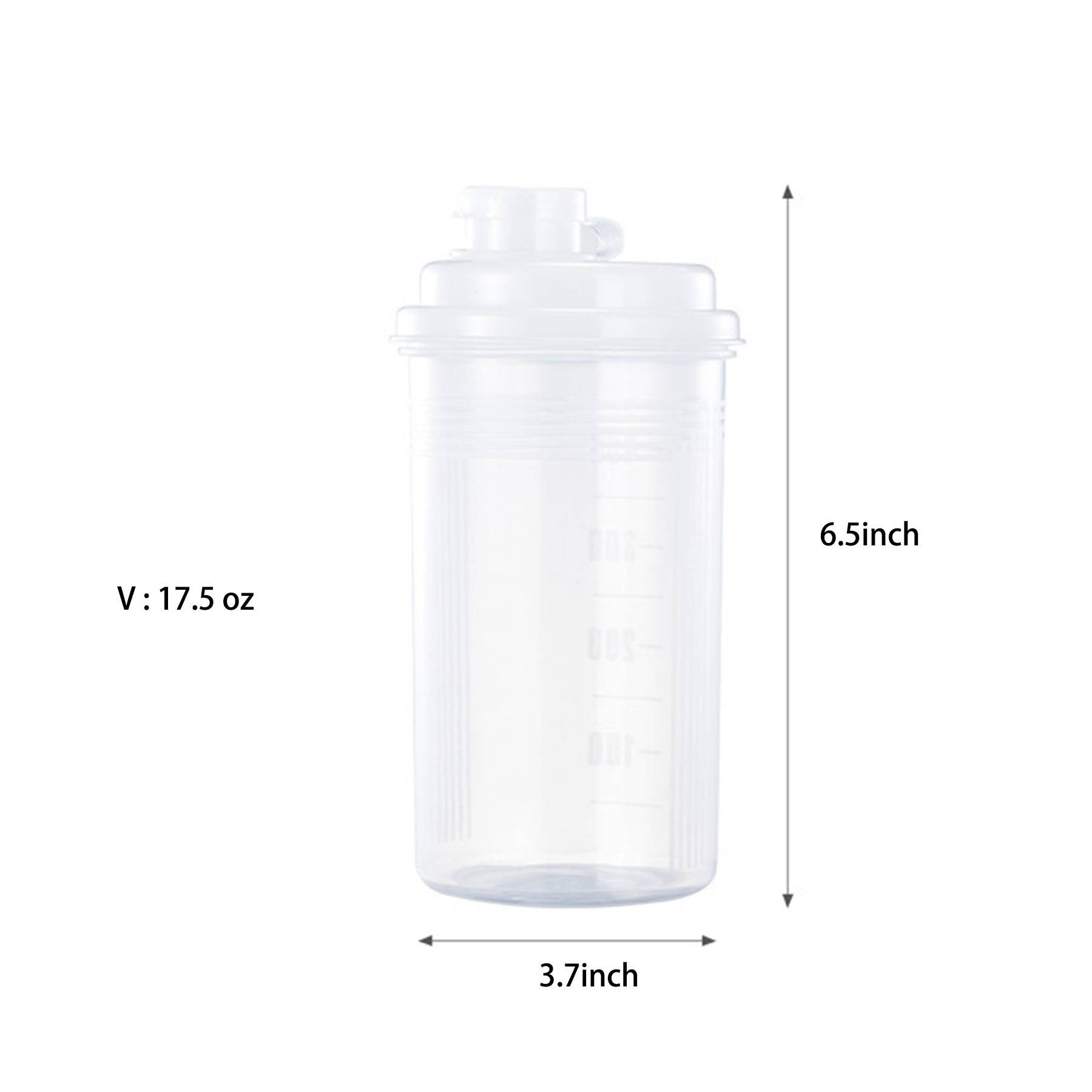 17.5oz Plastic clear graduated water bottle 2