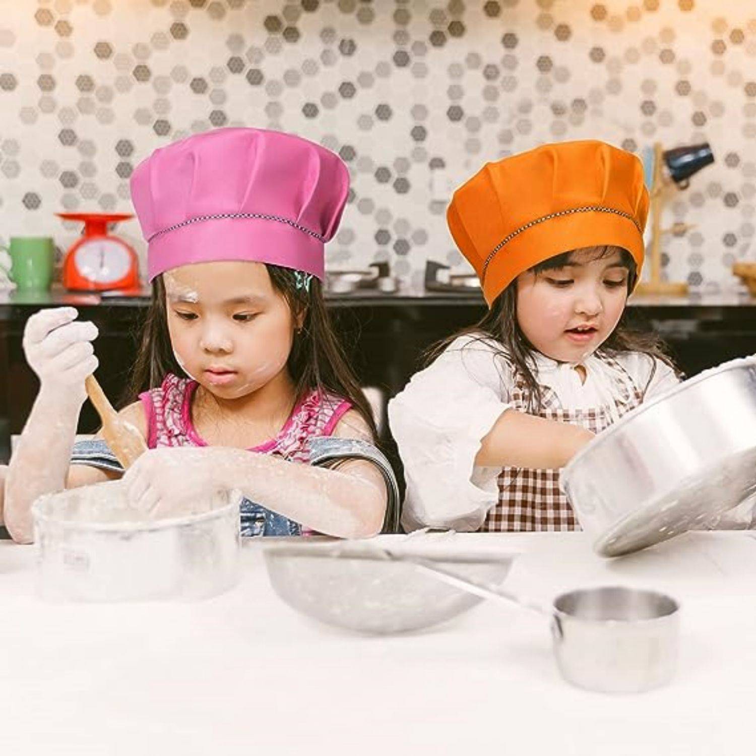 Adjustable Elastic Toddler Kids Chef Hat Cap 4