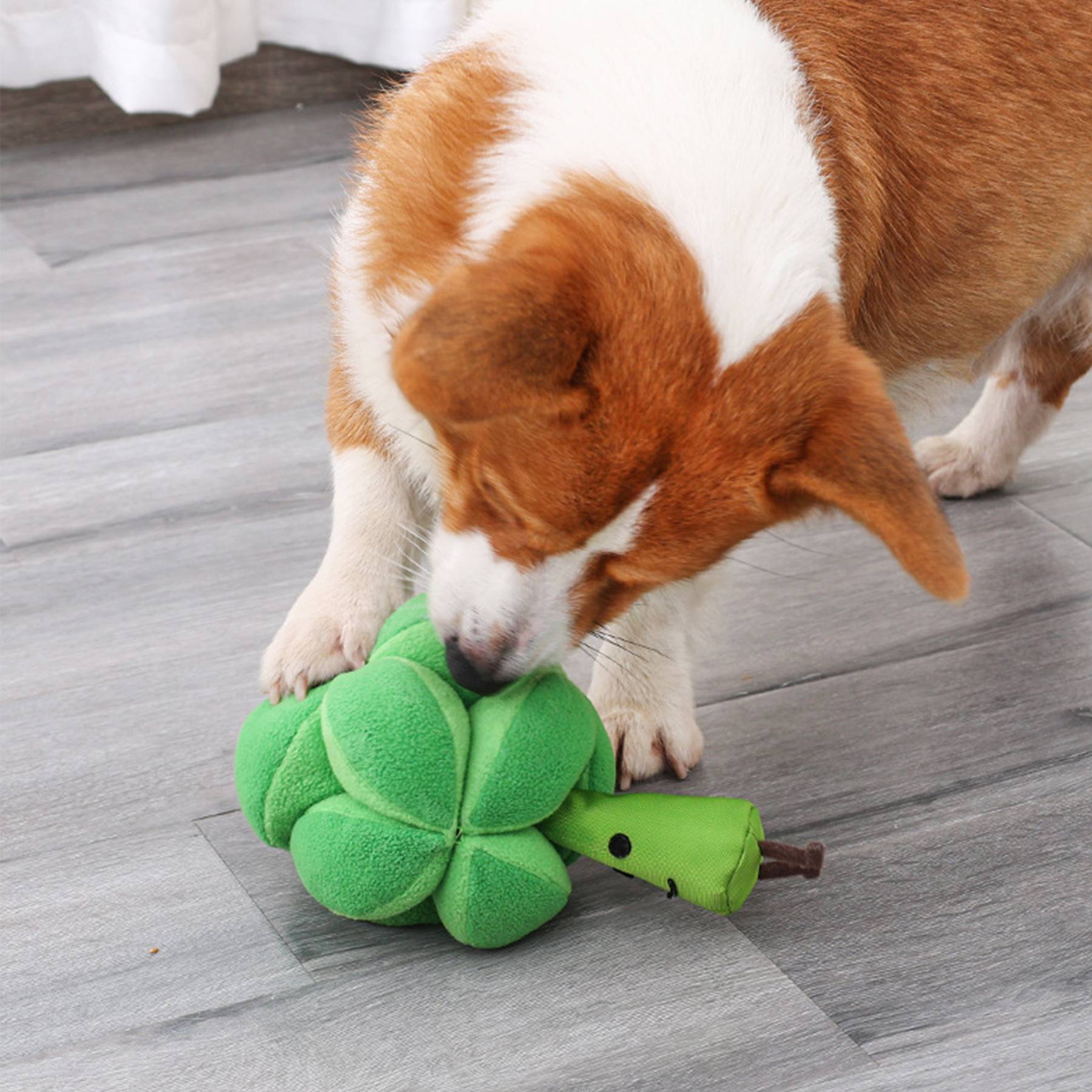 Polyester Creative Broccoli Leakage Food Toy 3