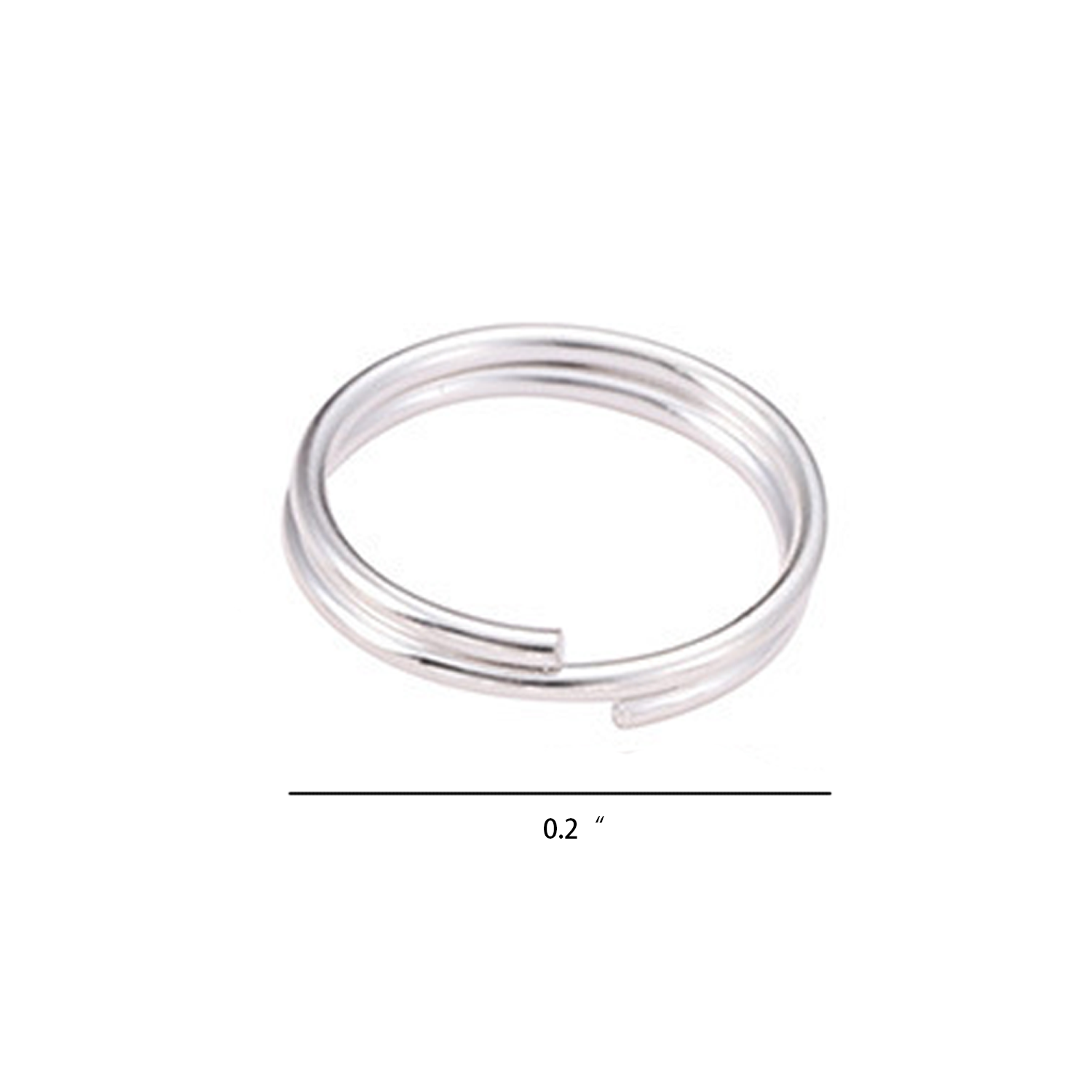 200PCS DIY Double Loop Metal Key Split Rings 1
