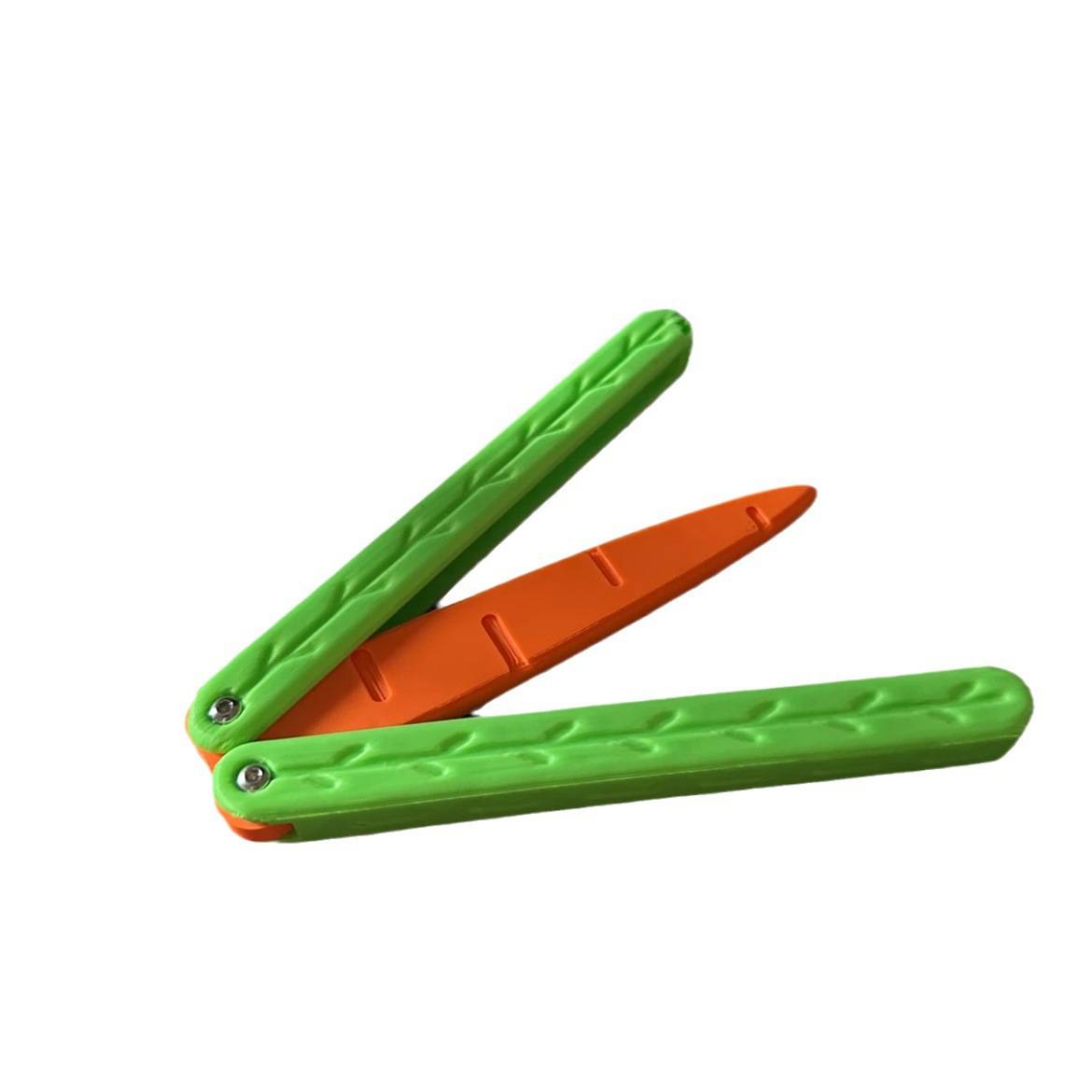 Foldable Butterfly Radish Knife Anxiety Stress Relief Toy 2