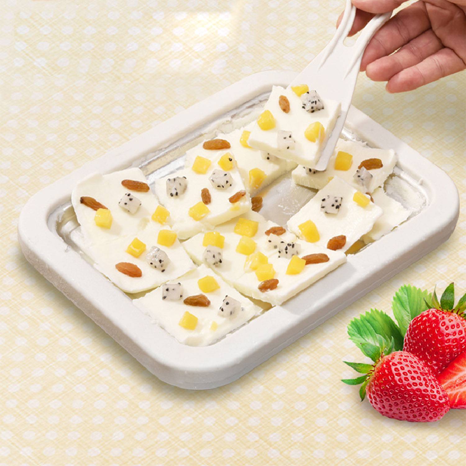 Stainless Steel Stir Fried Ice Plate Yogurt Machine 3