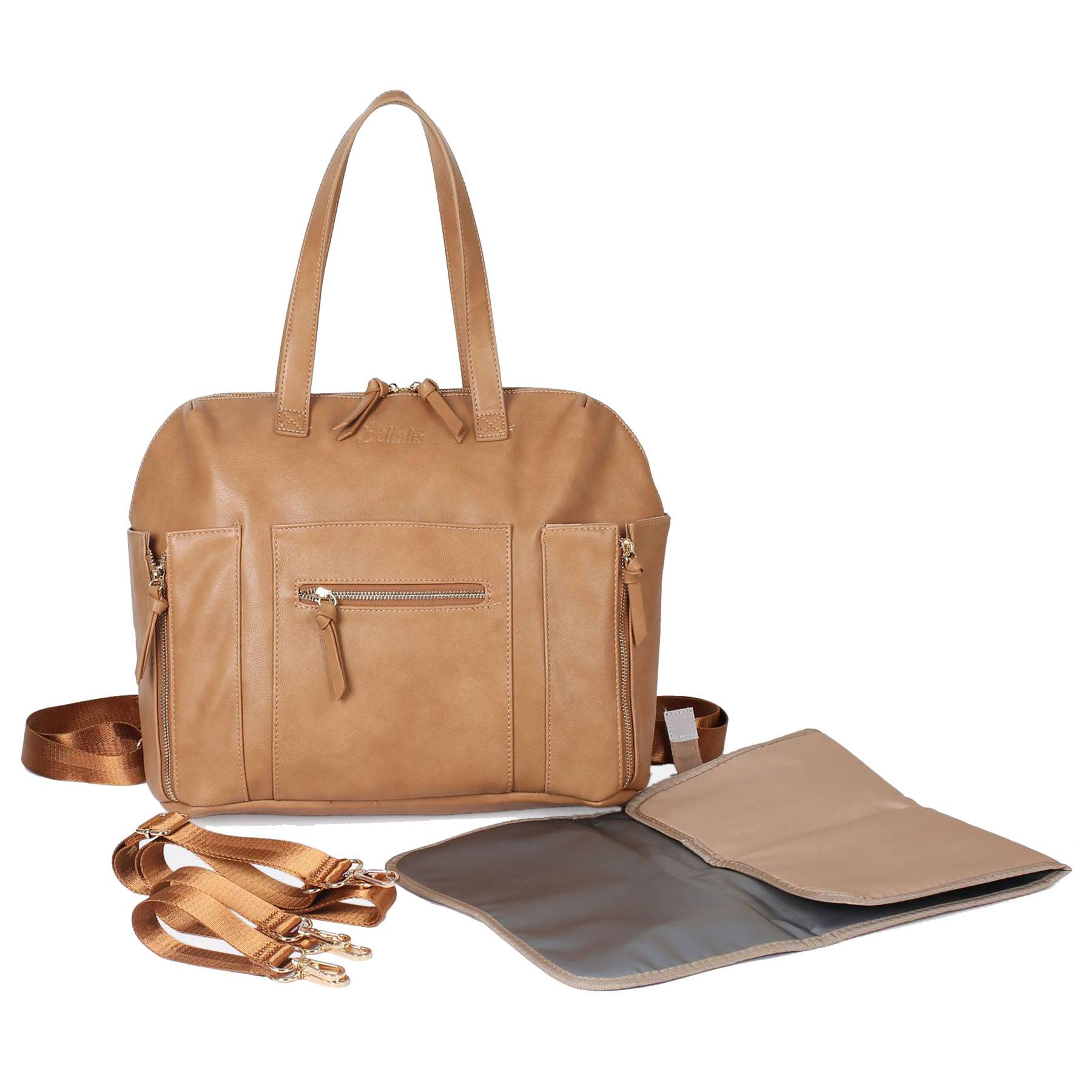PU Multi-functional mommy tote bag backpack 3