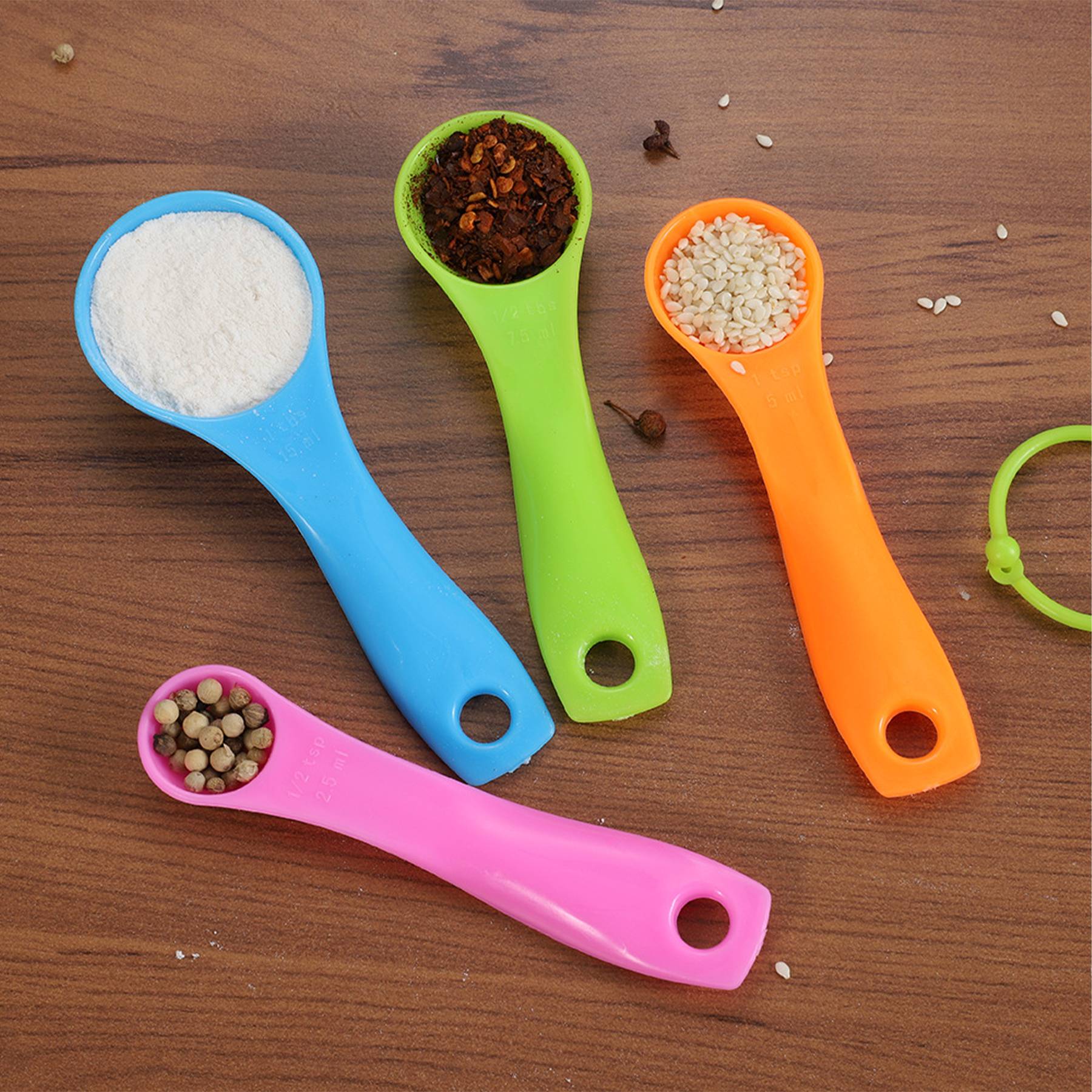 Colorful Measuring Plastic Spoons 4-Piece Set 8