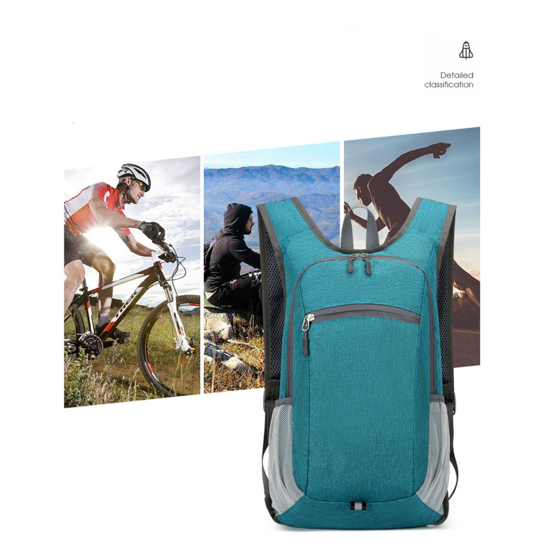 Nylon Folding outdoor sports lightweight hiking backpack 5