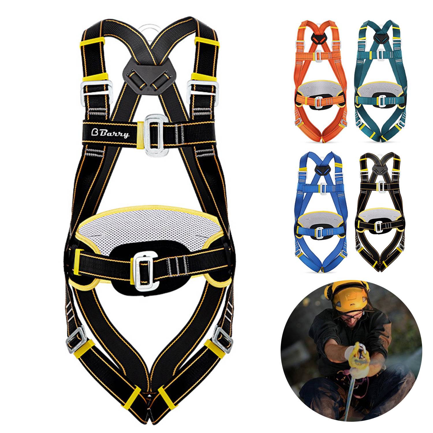 Five point high-altitude work safety belt