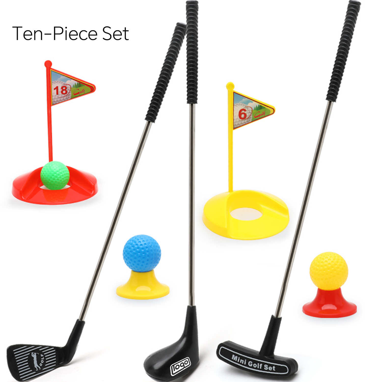10PCS Mini Plastic Indoor Outdoor Kids Golf Set 1