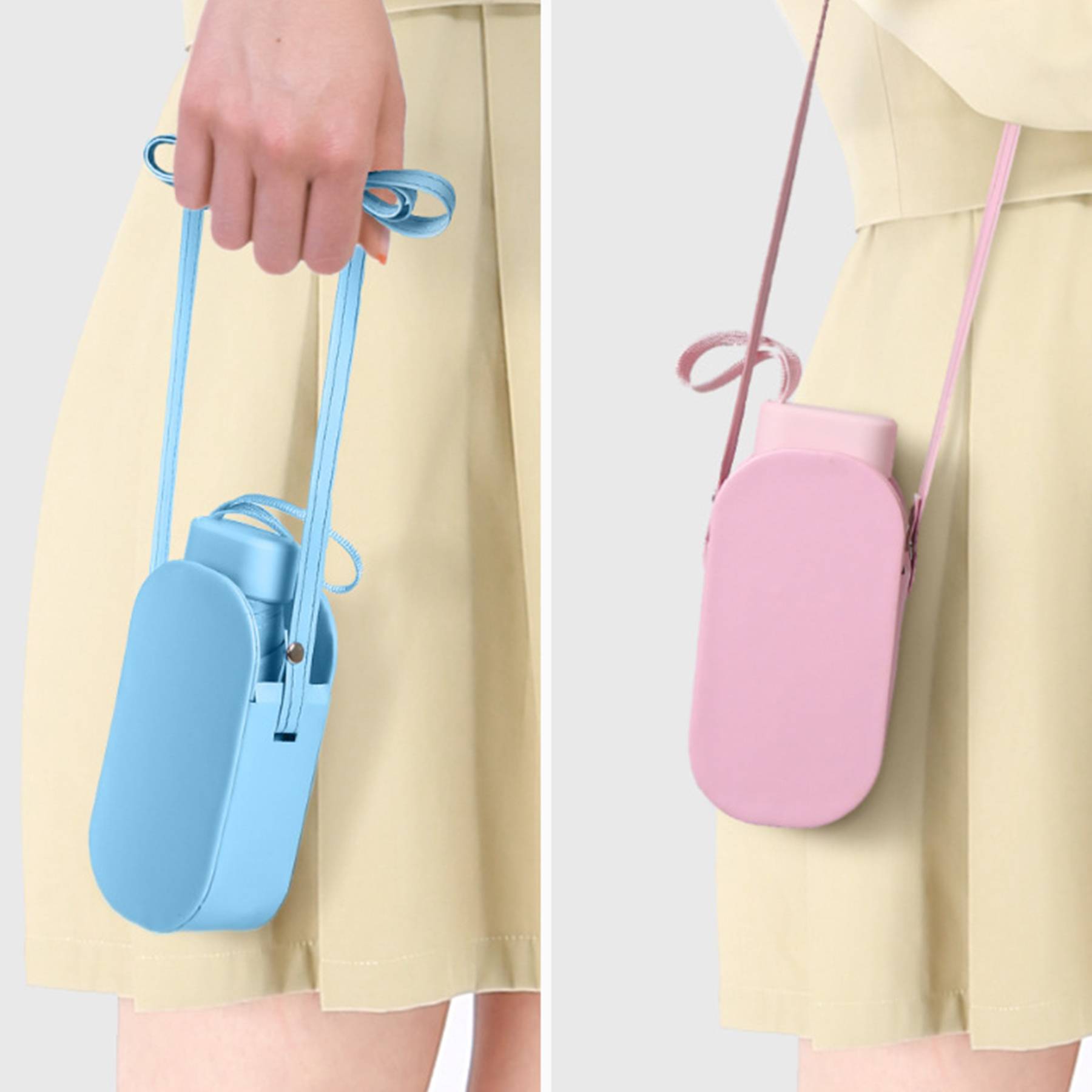 Mini Travel Foldable Sun Umbrella With Case 2