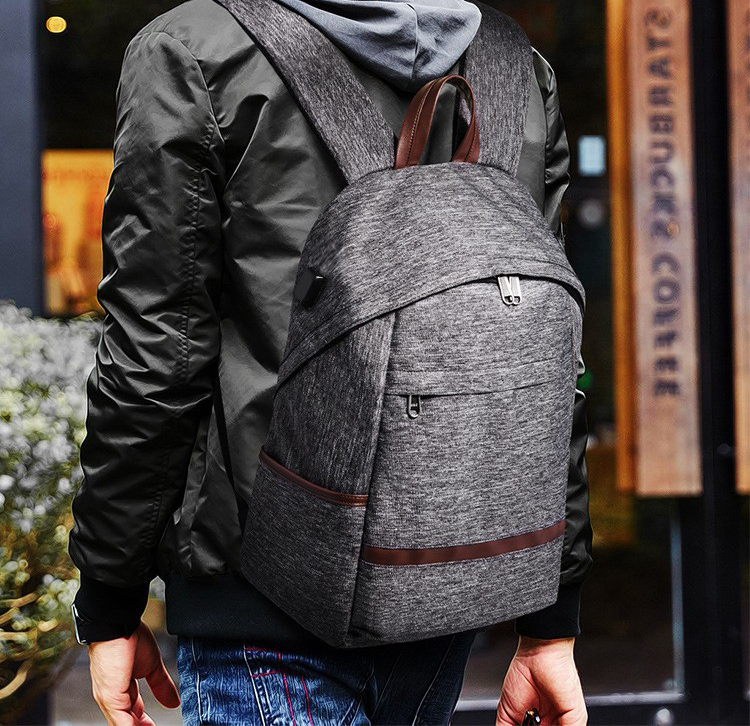 Anti-Theft Lightweight Casual Canvas Laptop Backpack 10