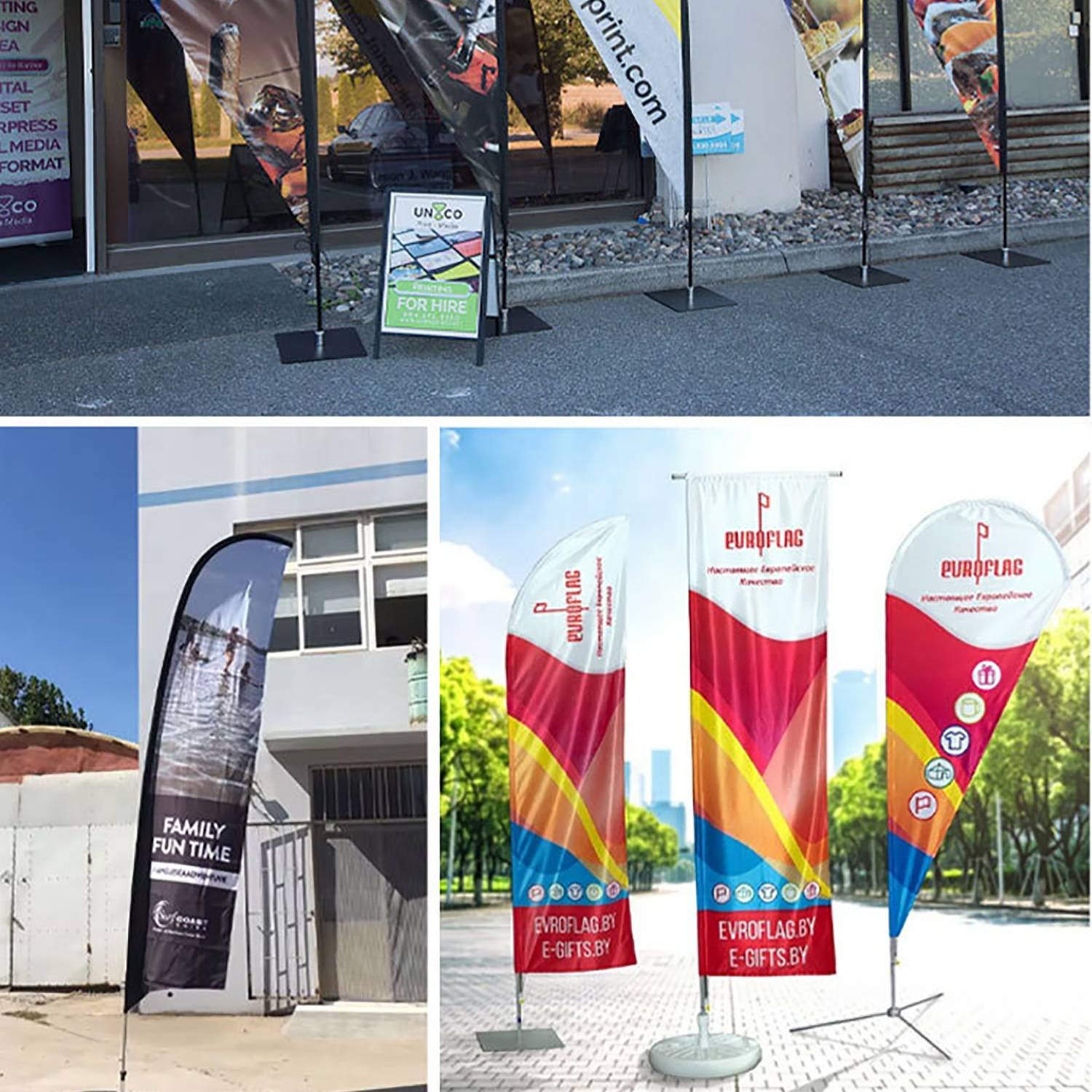 Custom Outdoor Beach Flags for Promotional Display 5