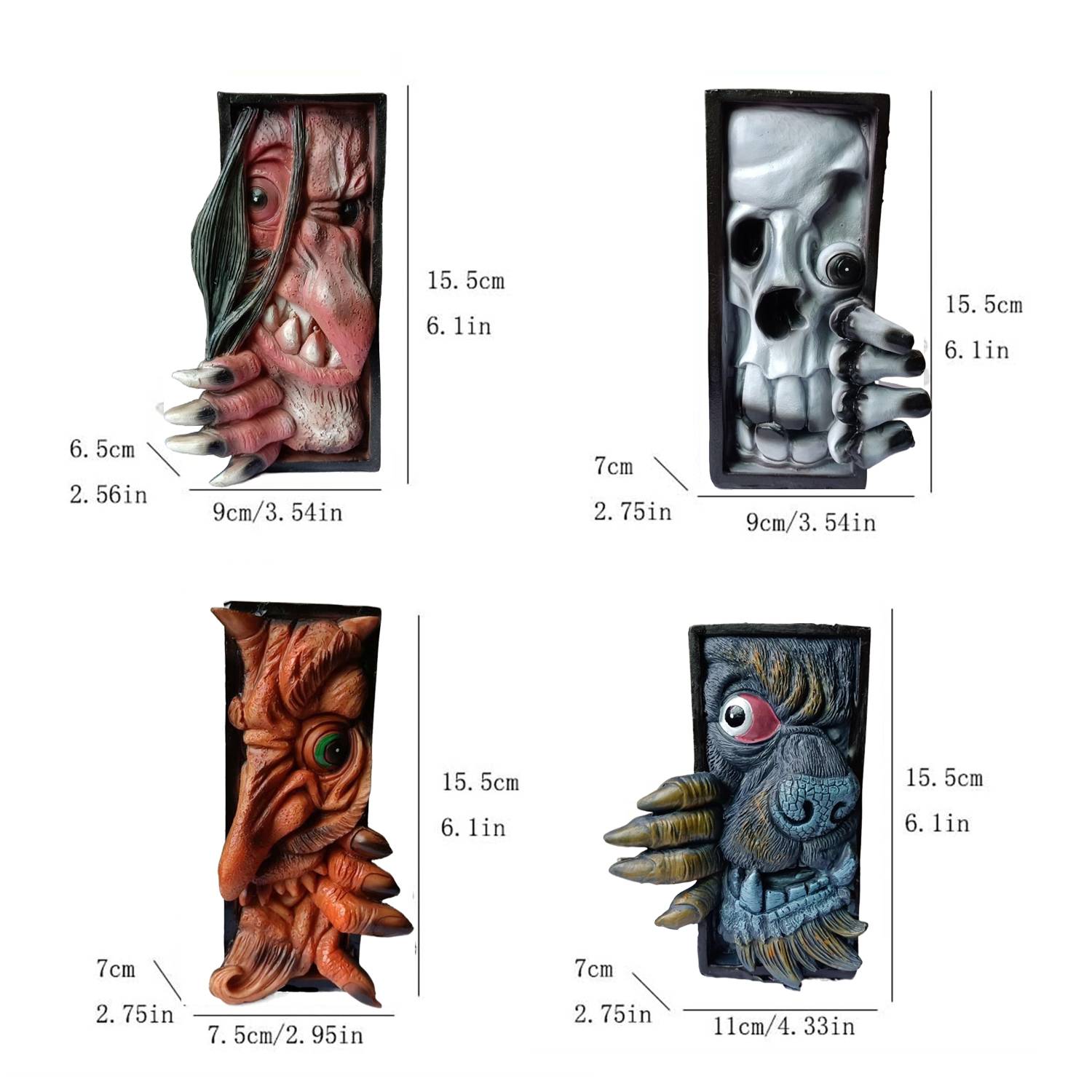 Vivid 3D Monster Bookshelf Décor Bookends 2