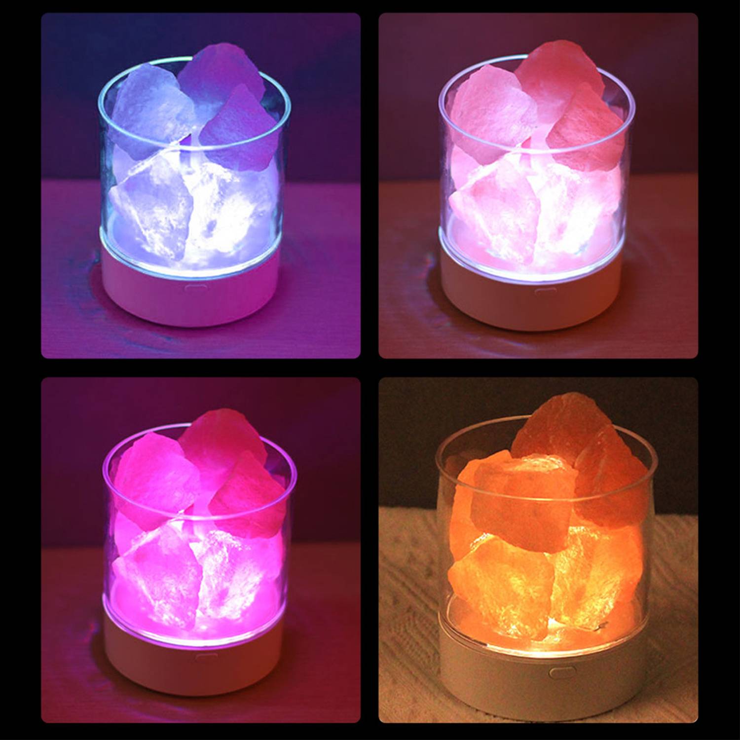 USB Himalayan Salt Crystal Lamp Night Light 5