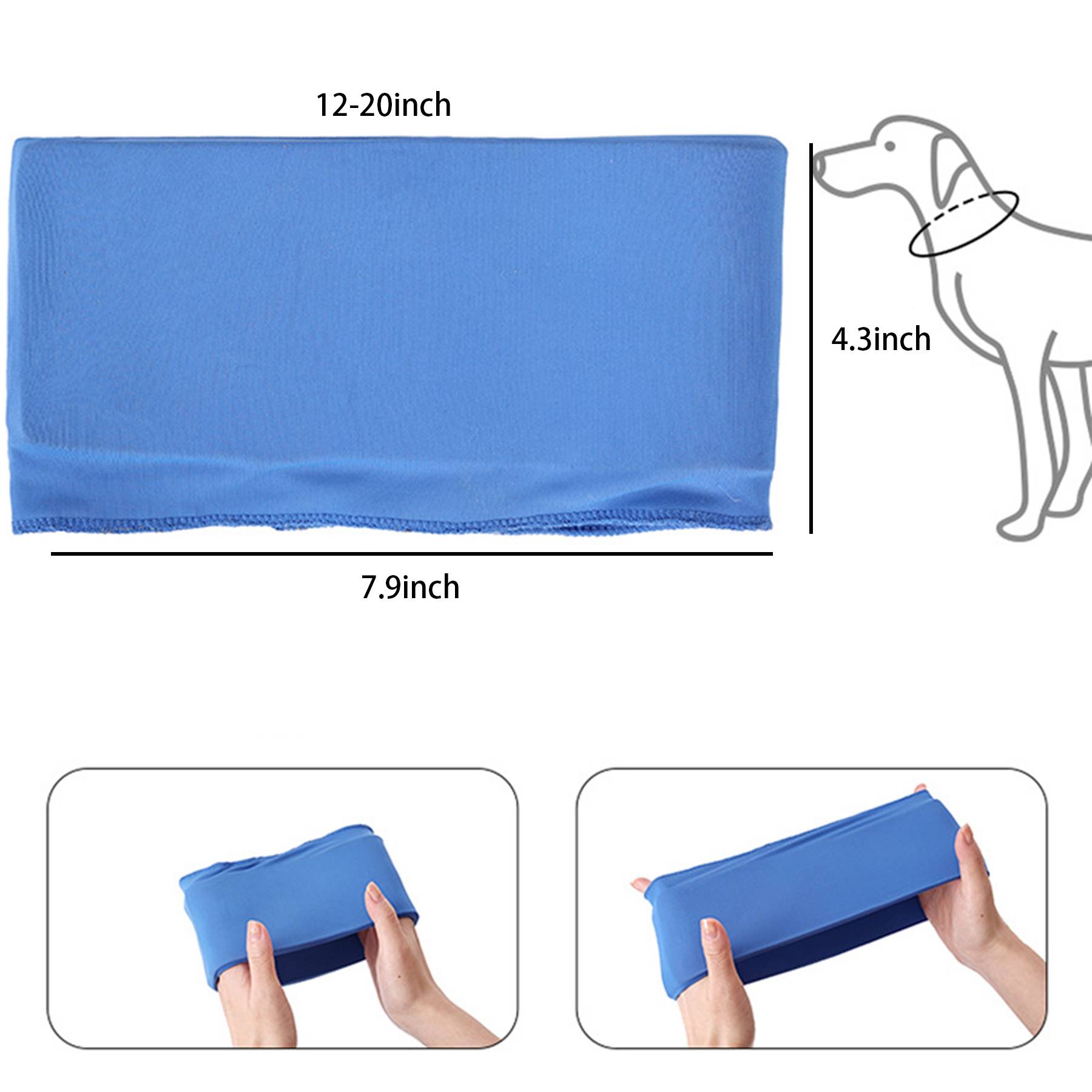 Polyester Dog Cooling Bandana Collar Neck Wraps 4