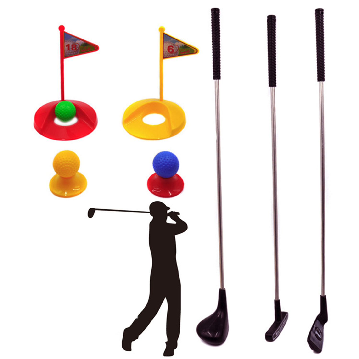 10PCS Mini Plastic Indoor Outdoor Kids Golf Set 4