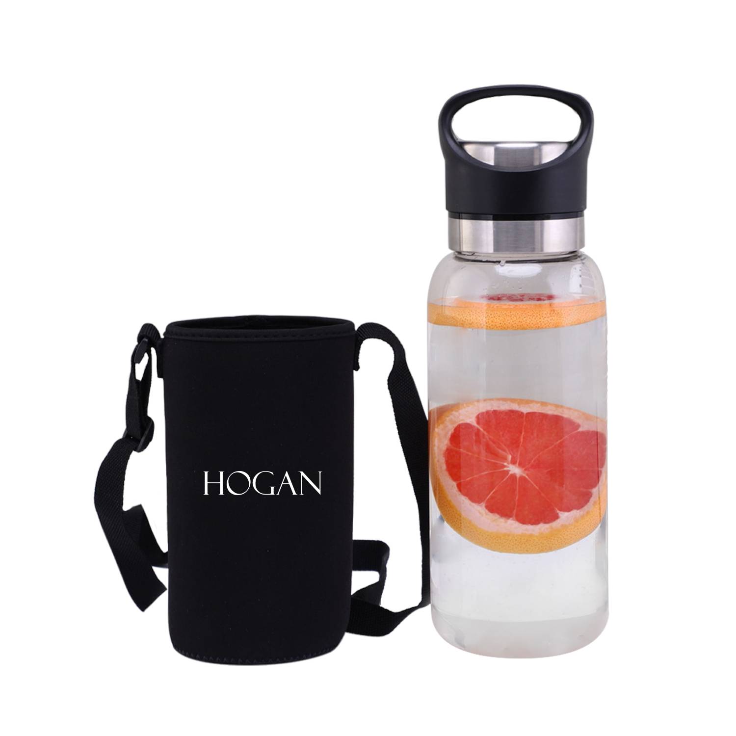 Large-capacity tea glass cup with bottle sleeve