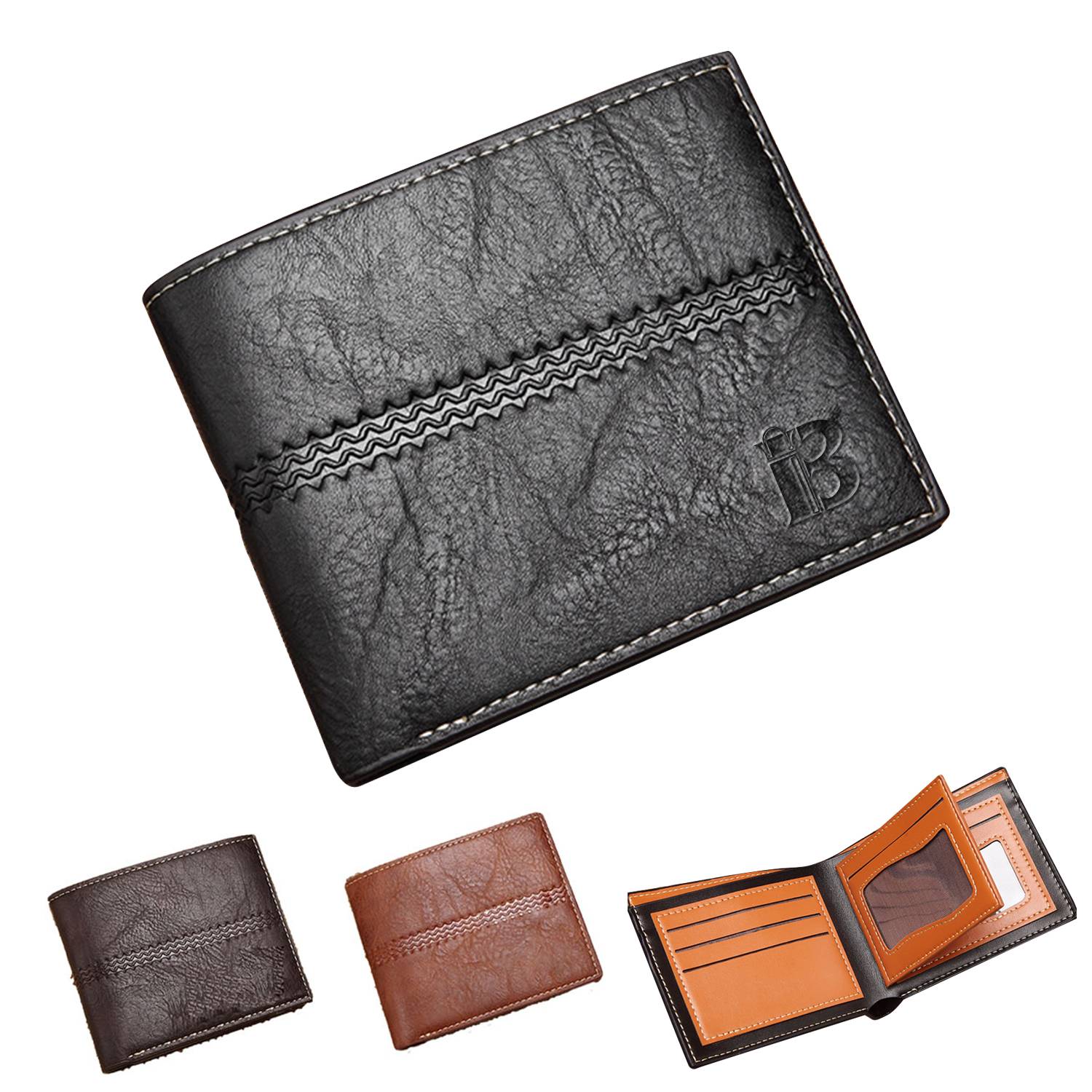 PU leather wallet with Multiple card positions
