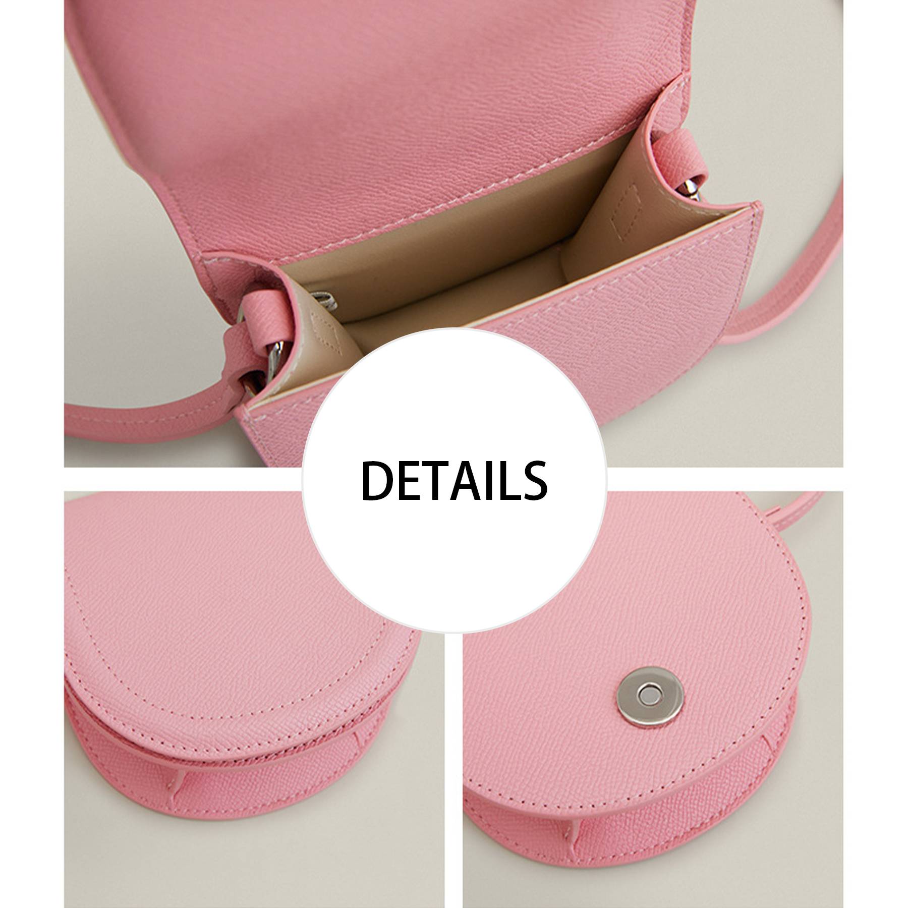 Genuine Leather Mini cross-body handheld women's bag 7