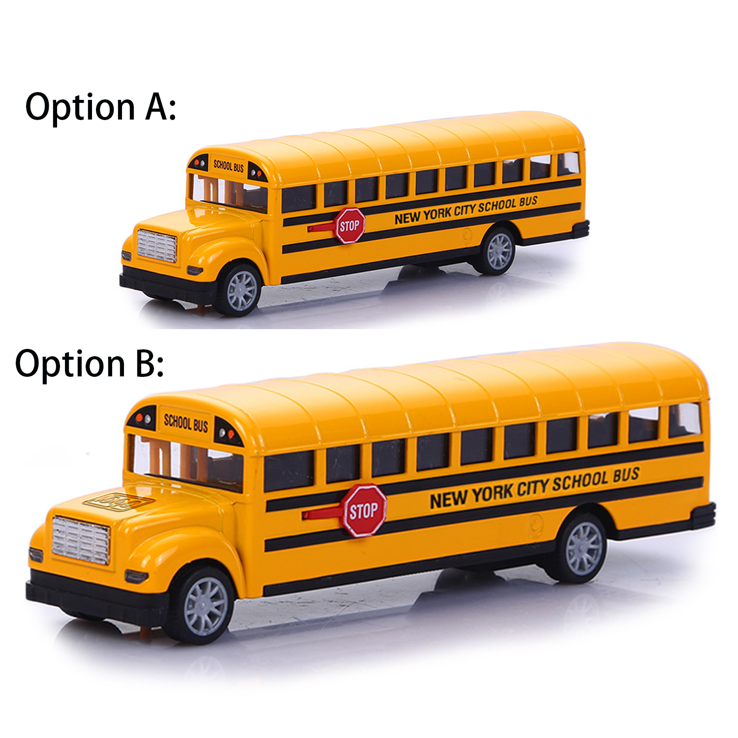 Toddlers Alloy School Bus Model Pull Back Toys 6